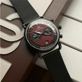 Bigotti Milano Siyah Renk Haşır Kordonlu Erkek Kol Saati BGT0159T9-02A - Bordo