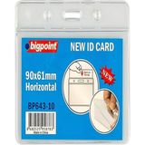 Bigpoint 10'lu Paket Yatay Şeffaf Kart Poşeti 90x61mm Kolay Geçirilebilir Üstten Açılır Sistem