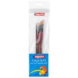 Bigpoint 123 Serisi Sentetik Kıl Yuvarlak Fırça Seti 4'Lü Blister X 6 Blister