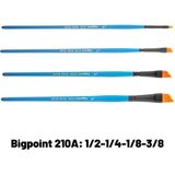 Bigpoint 210A Serisi Sentetik Kıl Yan Kesik Fırça 4'lü Set