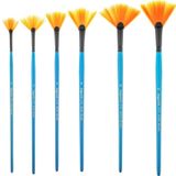 Bigpoint 213 Serisi Doğal Kıl Yelpaze Fırça No 2 - 4 - 6 - 8 - 10 - 12 (6 Lı Set)