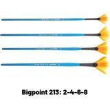 Bigpoint 213 Serisi Sentetik Kıl Yelpaze Fırça 4'lü Set 2-4-6-8