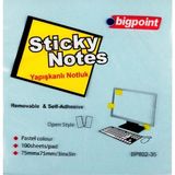 Bigpoint 75x100 MM 100 Yaprak Mavi Yapışkanlı Not Kağıdı
