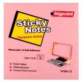 Bigpoint 75x100 mm Pembe 12'li Paket Yapışkanlı Not Kağıdı