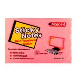 Bigpoint 75x50 mm Neon Kırmızı Yapışkanlı Not Kağıdı