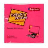 Bigpoint 75x75 mm Neon Kırmızı Yapışkanlı Not Kağıdı