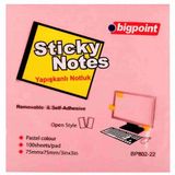 Bigpoint 75x75 mm Pembe 12'li Paket Yapışkanlı Not Kağıdı