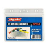 Bigpoint 85x55 mm Yatay Pratik Kullanım Şeffaf Yaka Kartı Poşeti