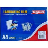 Bigpoint A4 Laminasyon Filmi 125 Micron 100 Adet Beyaz Renk 216x303 mm Boyutunda