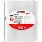 Bigpoint A4 Poşet Dosya Eco 30 Mikron 100'lü Paket 232x305mm Şeffaf Renkli Arşivleme