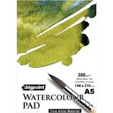 Bigpoint A5 Suluboya Blok 300 gr 25 Yaprak 148x210 mm Asit İçermeyen Renkli Kağıt (Watercolour Pad)