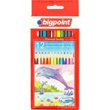 Bigpoint Aquarelle Boya Kalemi 12 Renk Fırçalı 1 Adet Ekstra Boya Çaplı Kalem Seti