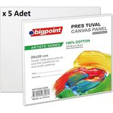 Bigpoint Artists' Pres Tuval 20X20CM x 5 Adet - Beyaz