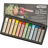 Bigpoint Artists's Toz Pastel Boya 12 Renk Yumuşak ve Parlak Renkler İçin 1 Adet