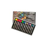 Bigpoint Artists's Yağlı Pastel Boya, Metalik-Fosforlu Renk, 12 Renk - Çok Renkli