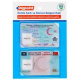 Bigpoint BP671B Şeffaf 86x54 mm 2'li Kimlik ve Ehliyet Kabı Set