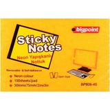 Bigpoint BP806-45 Yapışkanlı Not Kağıdı 75X50MM Neon Turuncu