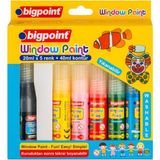 Bigpoint Cam Boyası 5 Renk x 20 ml Yıkanabilir Özellikli Eğlenceli Sanatsal Malzeme