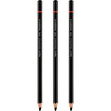 Bigpoint Charcoal Pencil Kömür Kalemi (7.2mm x 175MM) 3'lü Hard Set - Karışık-Çok Renkli - standart
