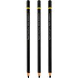 Bigpoint Charcoal Pencil Kömür Kalemi (7.2mm x 175MM) 3'lü Medium Set - Karışık-Çok Renkli - standart