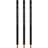 Bigpoint Charcoal Pencil Kömür Kalemi (7.2mm x 175MM) 3'lü Soft Set - Karışık-Çok Renkli - standart