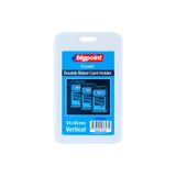 Bigpoint Çift Taraflı Kart Kabı Kristal Dikey Şeffaf 54X85mm X 10 Adet