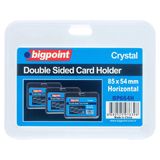 Bigpoint Çift Taraflı Kart Kabı Kristal Yatay Şeffaf 85X54mm X 10 Adet