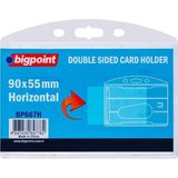 Bigpoint Çift Taraflı Kart Kabı Yatay Şeffaf 90x55mm 5'li Paket