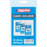 Bigpoint Çift Taraflı PP Kart Kabı Dikey Şeffaf 55x85mm