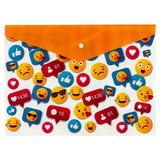 Bigpoint Çıtçıtlı Dosya A4 Emoji Desenli X 12 Adet