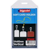 Bigpoint Dikey Şeffaf Kart Kabı 54x85 mm 5'li Poşet Pratik Kullanım İçin