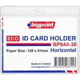 Bigpoint Eco Yatay Kart Poşeti 100'lü 128x91mm Şeffaf PVC Plastik Renkli