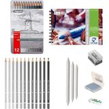 Bigpoint Eskiz Başlangıç Seti 1 + Dereceli Kalem + A5 Defter + Dağıtıcı Set + Silgi + Açacak + Hamur Silgi - Karışık-Çok Renkli - standart
