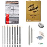 Bigpoint Eskiz Başlangıç Seti 2 + Dereceli Kalem + A5 Defter + Dağıtıcı Set + Silgi + Açacak + Hamur Silgi - Karışık-Çok Renkli - standart