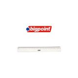 Bigpoint Geniş Cetvel, 30 Cm, Kolay Kırılmaz Plastik - 1 Adet - Şeffaf
