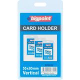 Bigpoint Kart Kabı Kristal Çift Yönlü Su Geçirmez Dikey 55X85 Mm. ( Yaka Kartı ) 100 Lü Kutu