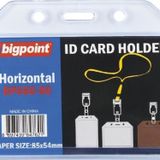 Bigpoint Kart Kabı Yaka Kartı Yatay Şeffaf 85X54Mm 10 Lu Paket