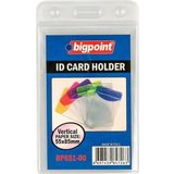Bigpoint Korumalı Kart Poşeti Yaka Kartı Dikey Şeffaf 55X85Mm 100'Lü