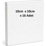 Bigpoint Mini Tuval 4x4" (10CM x 10CM) x 16 Adet - Beyaz