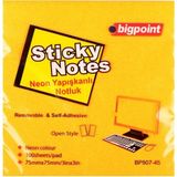 Bigpoint Neon Turuncu 75x75 MM 100 Yaprak Yapışkanlı Not Kağıdı