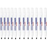 Bigpoint Paint Marker Kalem 2-4,9 mm Siyah - Black 12'li Set - Renkli - Standart