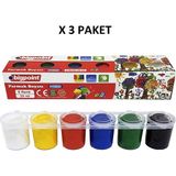 Bigpoint Parmak Boyası 6 Renk x 25 ml x 3 Paket - 3 Adet - Çok Renkli
