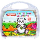 Bigpoint Pastel Boya 18 Renkli Şeffaf Çanta ile Güvenli ve Yıkanabilir 18 Parça Set