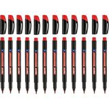 Bigpoint Permanent Marker (Asetat) Kalem M 1,0 Kırmızı 12'li Set - Renkli - Standart
