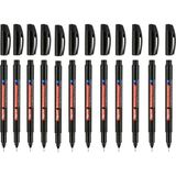 Bigpoint Permanent Marker (Asetat) Kalem S 0,3 Siyah (Black) 12'li Set - Renkli - Standart