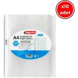 Bigpoint Poşet Dosya, 10 Adet, 60 A4 Kapasite, 100'LÜ Paket, Şeffaf - A4 Poşet Dosya