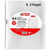 Bigpoint Poşet Dosya Eco 30 Mikron 100'LÜ Paket x 2 Poşet - 200 Adet