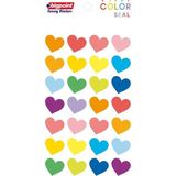 Bigpoint Renkli Kalpler Sticker 10 x 19 cm Çocuklar İçin Güvenli Yapıştırıcılar