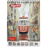 Bigpoint Sanatsal Resim Defteri 135 gr 25x35 cm 25 Yaprak Beyaz Karton Kapaklı 1 Adet