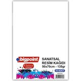 Bigpoint Sanatsal Resim Kağıdı 135 Gram 50x70cm - 10 Yaprak - Beyaz